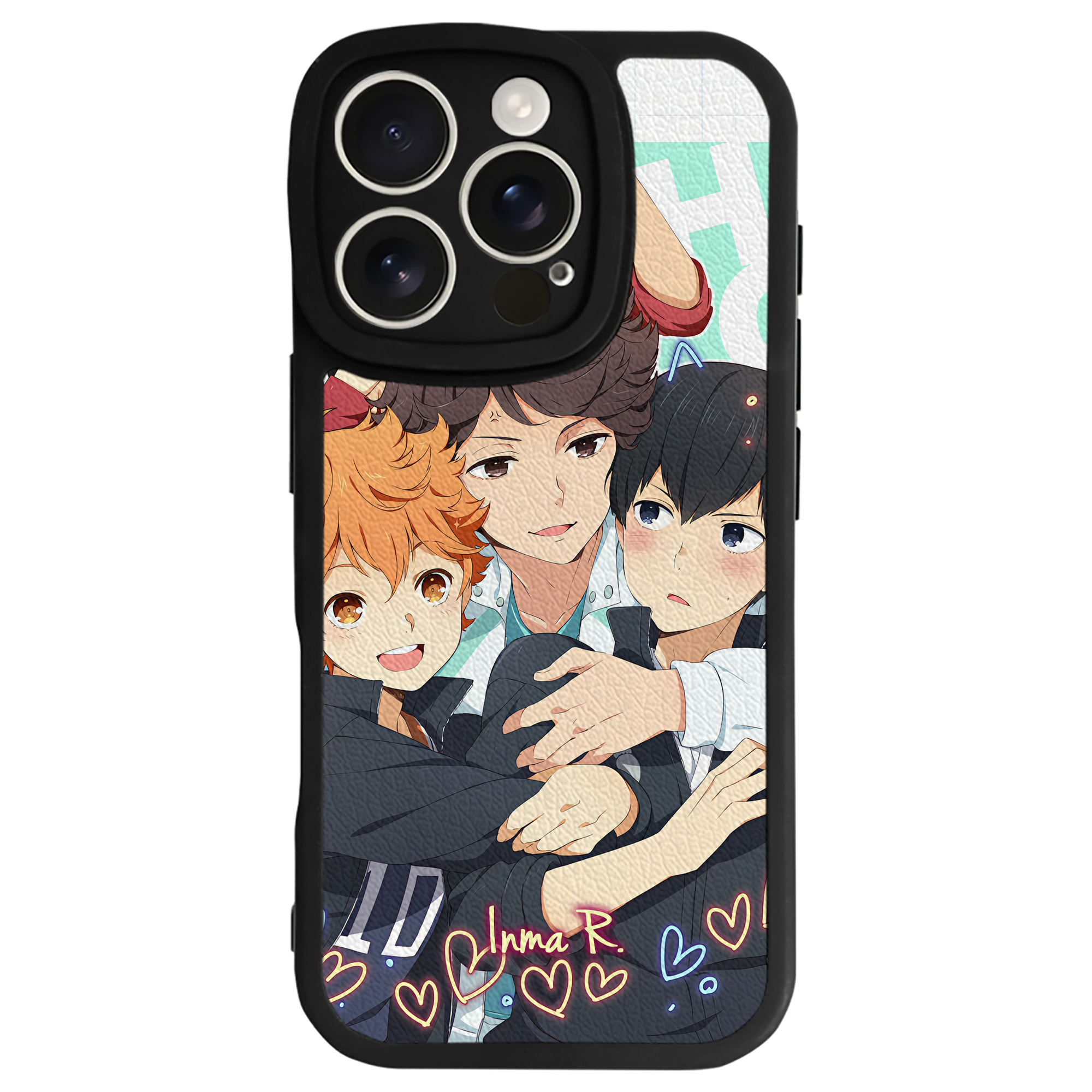 （画像用） ハイキュー!! Haikyu!! 【iPhone 16シリーズ対応】シリコンスマホケース（レザー調） 材質：シリコン